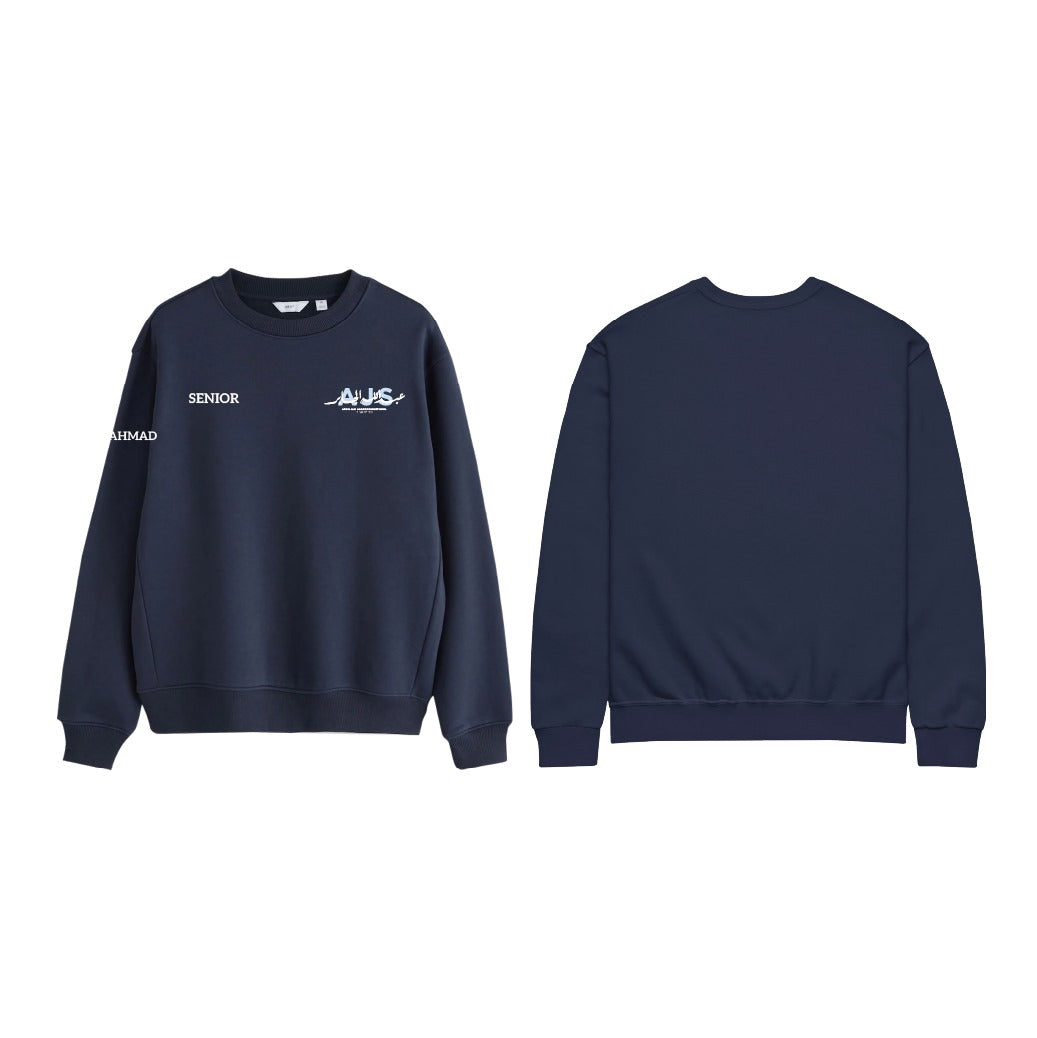 ajs  ‘26 sweater hoodie-navy