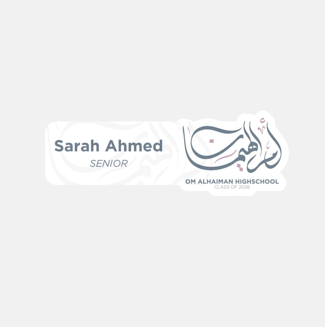Om Alhaiman '26 Name Tag
